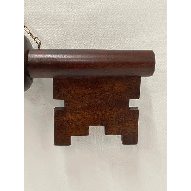 1910s Antique Carved Wood Locksmith Trade Sign For Sale - Image 5 of 8