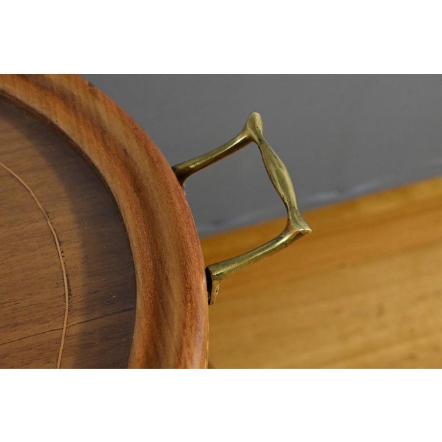 Brown Vintage Art Deco Tea Table in Blond Mahogany, 1920 For Sale - Image 8 of 18