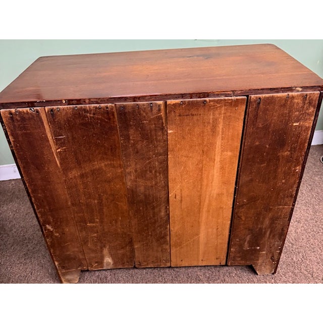 Mid 19th Century Antique Victorian Walnut 3 Drawer Bachelors Chest With Carved Pulls For Sale - Image 5 of 8