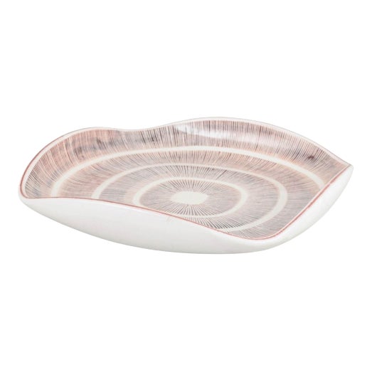 Organic-Shaped Serving Dish in Glazed Stoneware by Ingrid Atterberg for Upsala Ekeby, 1960s For Sale