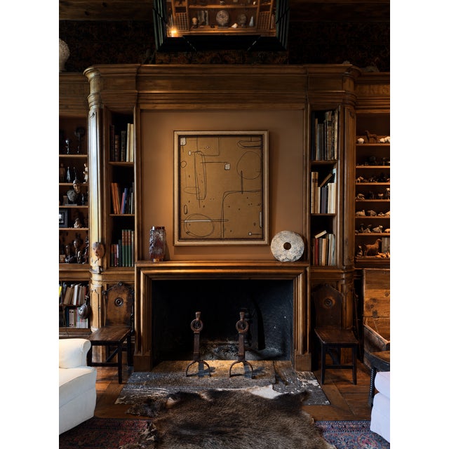 Quiet Structure, 2026 Mix Media on Canvas, Vintage Frame. 2026 For Sale - Image 4 of 4