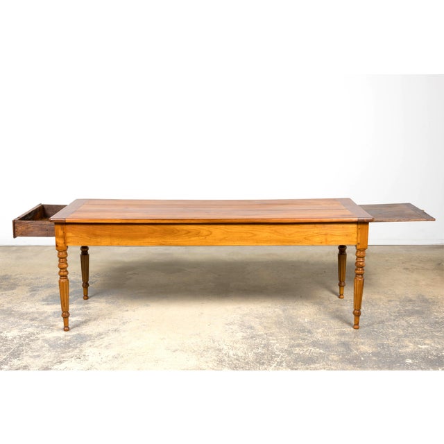 Mid 19th Century Mid-19th Century French Provincial Cherrywood Farmhouse Table For Sale - Image 5 of 18