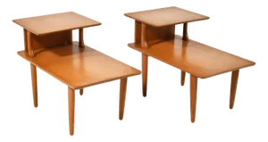 Heywood Wakefield M1574 Step End Tables