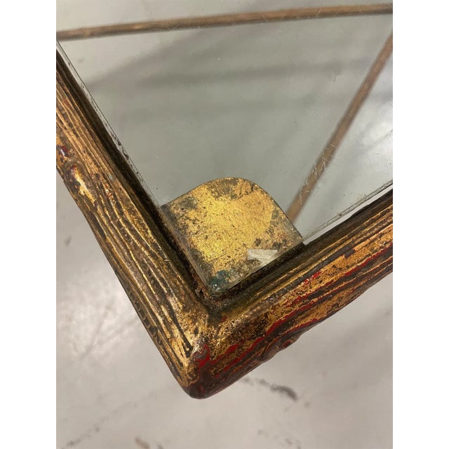 Mid 20th Century Vintage Glass and Gilt Metal Coffee Table Attributed to Maison Jansen For Sale - Image 5 of 9