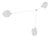 White Three Fixed Arms Spider Ceiling Lamp by Serge Mouille For Sale