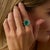 GIA 7.88 carat Colombian emerald diamond 18k white gold cocktail ring is an exceptional contemporary statement piece...