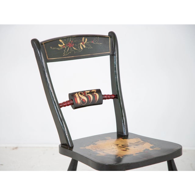 English Green Painted Christmas Chair For Sale - Image 3 of 10