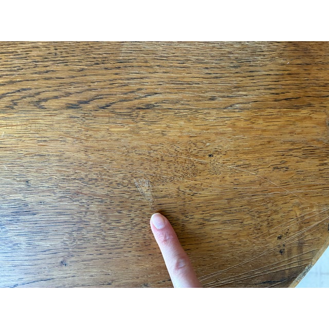 Mid 20th Century Round Wooden Side Table For Sale - Image 12 of 14