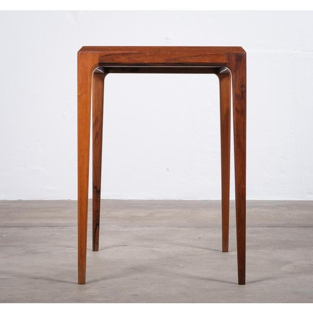 Wood Rosewood Side Table by Johannes Andersen for Silkeborg Møbelfabrik, Denmark, 1960s For Sale - Image 7 of 9