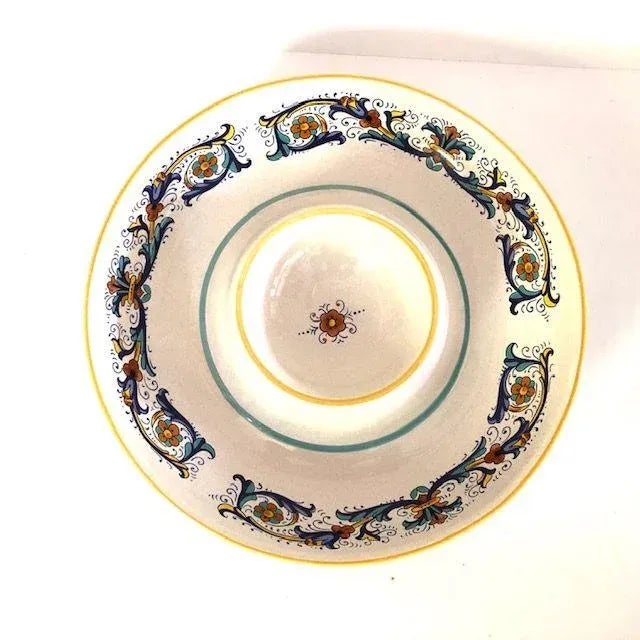 Modern Ceramic Chip Dip Bowl Vegetable Serving Platter 12", Makers mark reads Detura Ceramiche Made in Italy" , Excellent...