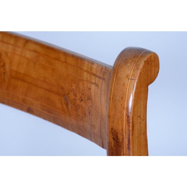 Biedermeier Chair in Cherry Tree & Rattan, Austria, 1830s For Sale - Image 5 of 13