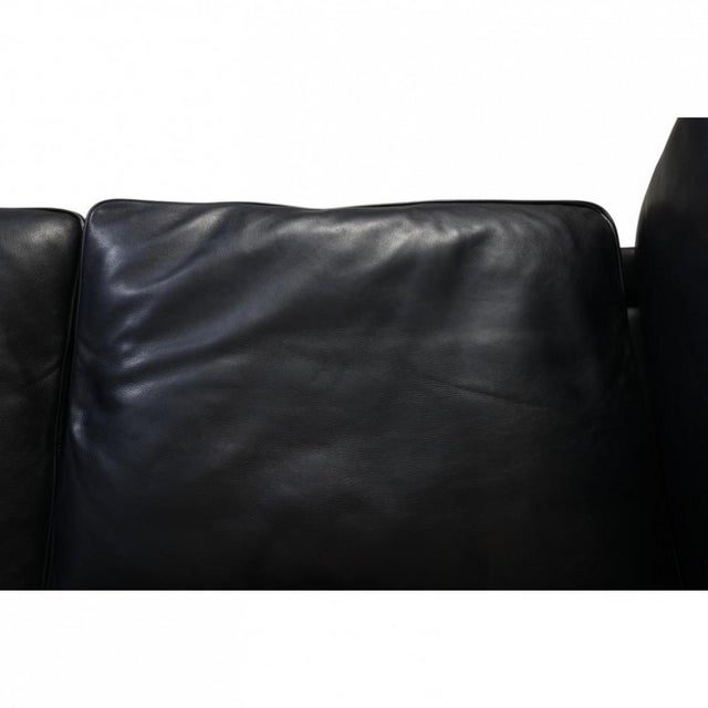 2213 Three-Seater Sofa in Black Leather by Børge Mogensen, 2012 For Sale - Image 10 of 18