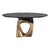 Metal "Modena" Round Table With Bronze and Stainless Steel, Handmade For Sale - Image 7 of 12