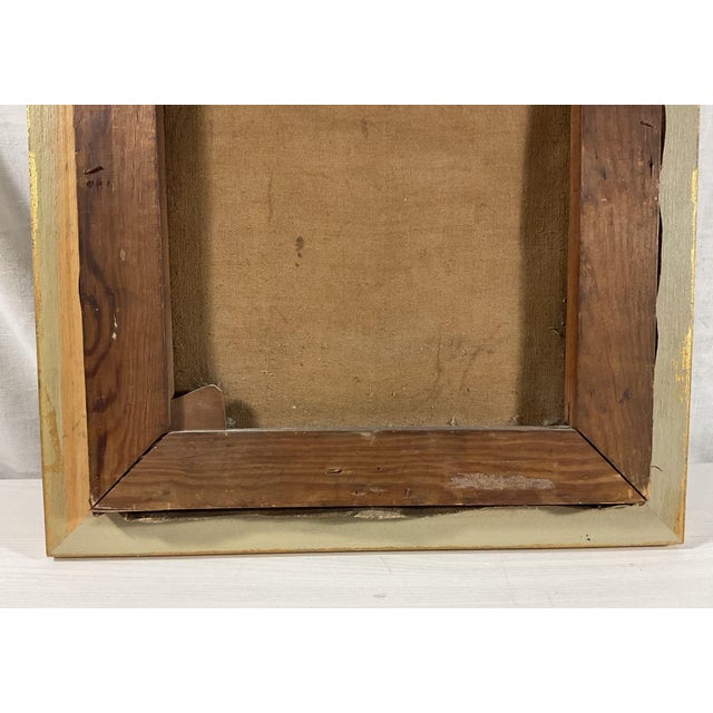 Paint Antique 1920 Dutch Interior Oil Painting M Fenneker After Pieter De Hooch For Sale - Image 7 of 8