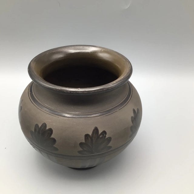Kovats Studio Art Hungarian Black Pottery Squat Vase Signed For Sale In Sacramento - Image 6 of 12
