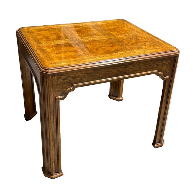 Drexel Heritage Vintage Drexel Heritage Sketchbook Ming Style Square End Table For Sale - Image 4 of 9