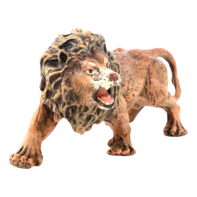 Miniature Lion in Bronze from Bergman Factories, Vienna For Sale