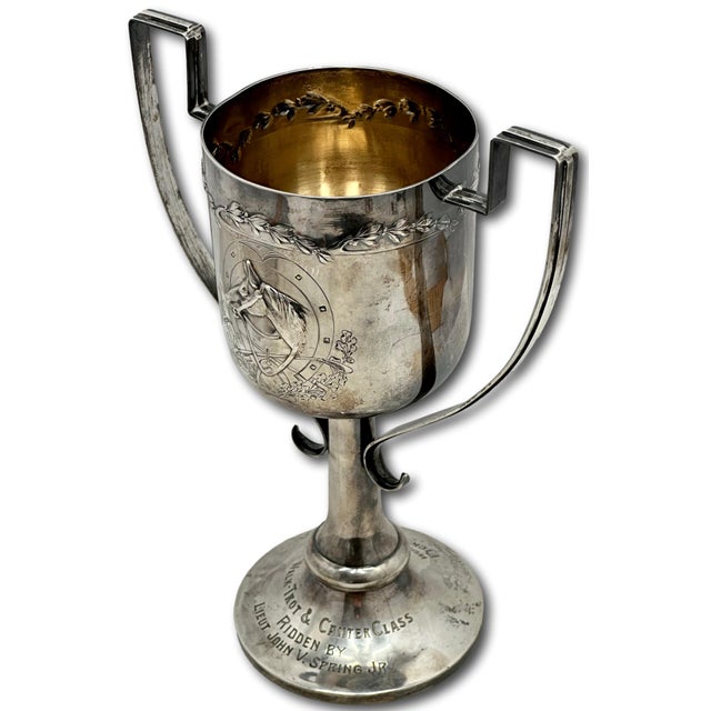 Outstanding Dated 1913 Completely Hand Made Sterling Silver San Miguel Brewery Sponser Horse Walk - Trot & Canter Class Trophy For Sale - Image 16 of 18