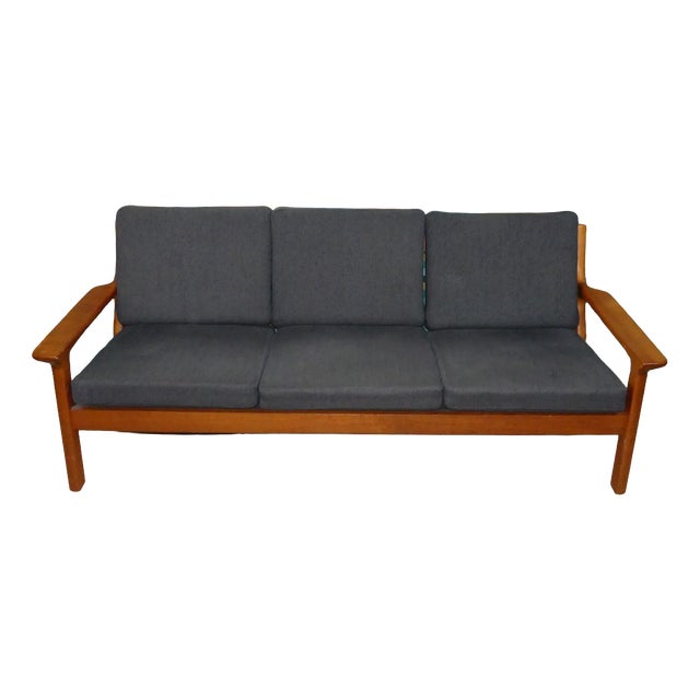 Vintage Three-Seater Sofa in Teak by Juul Kristensen, 1970s For Sale