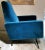1960s Vintage Italian Armchair Upholstered and Covered in Velvet Ottanio Color For Sale - Image 5 of 13