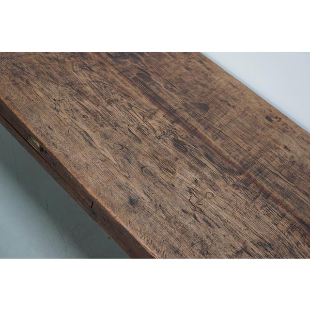Antique Early 20th Century Dutch Rustic Oak Farmhouse Dining Table For Sale - Image 4 of 18