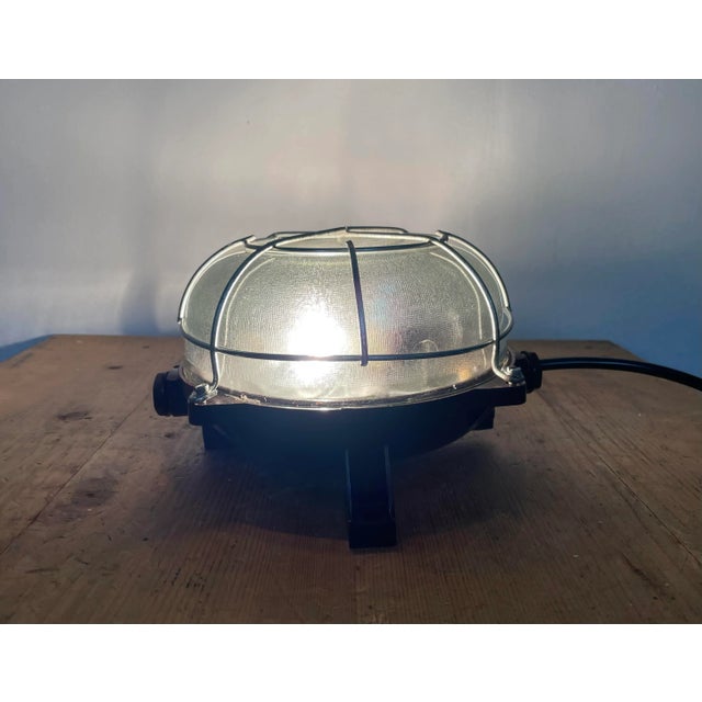 Brown Industrial Bakelite Wall or Ceiling Light, 1970s For Sale - Image 10 of 12