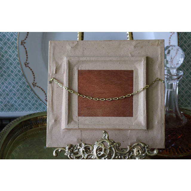 Vintage Thai Royal Court Miniature Painting on Shell, Signed Roong — Gilt Framed For Sale - Image 15 of 16