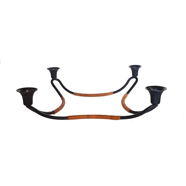 Black Danish Candleholder by Laurids Lønborg for LL, 1950s For Sale - Image 8 of 8