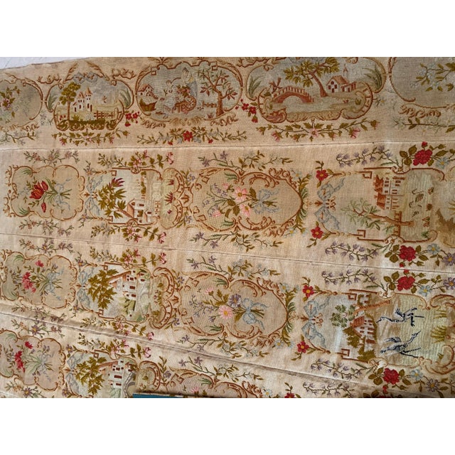 French 19th Century French Needlepoint Louis Philippe Provincial Decorative Tapestry For Sale - Image 3 of 6