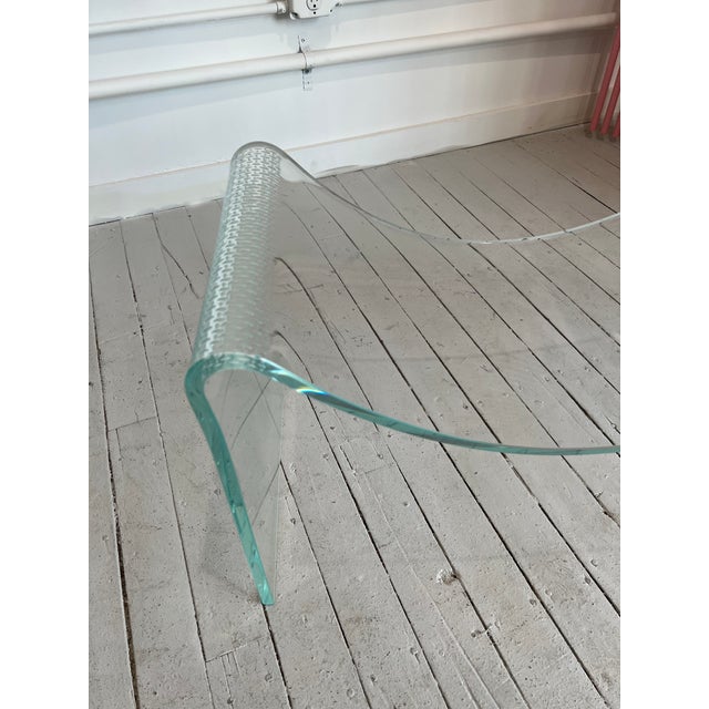 1980s Signed 1980s Vintage Sculptural Glass Table/Bench/Pedestal by Laurel Fyfe For Sale - Image 5 of 10