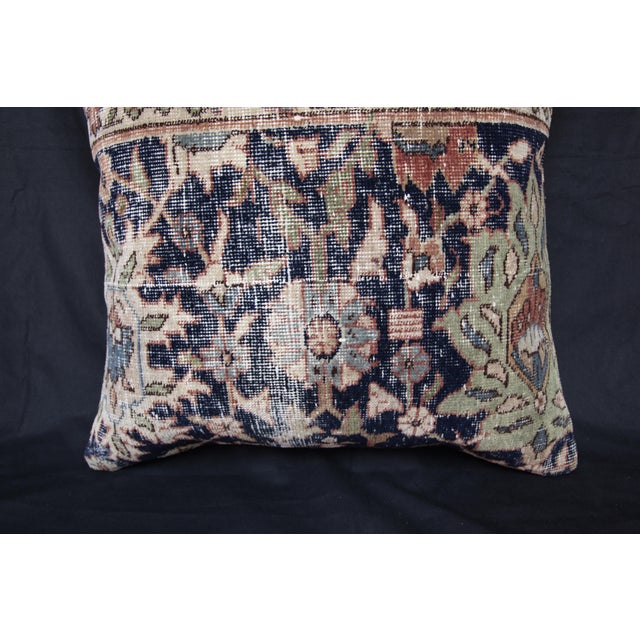 Handmade Navy Blue Rug Pillow Cover -20'' X 20'' For Sale - Image 4 of 13