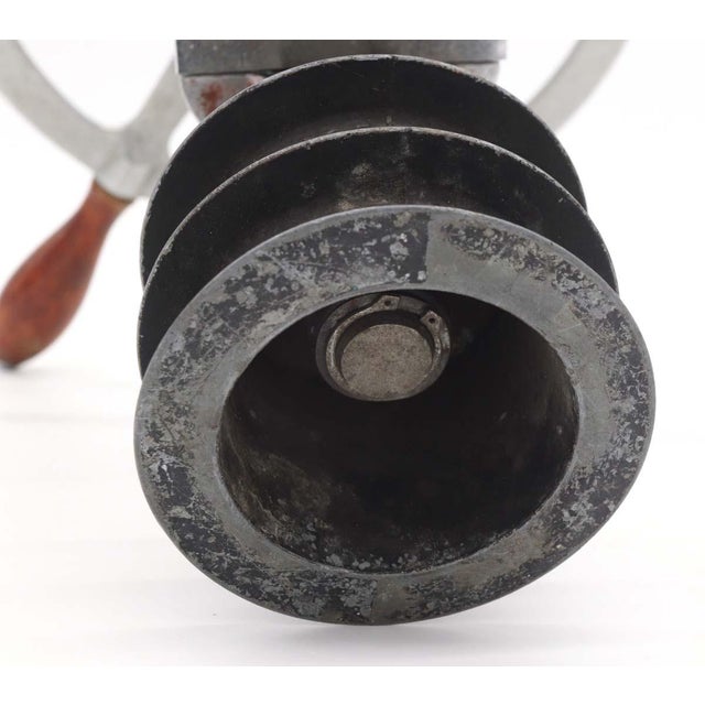 Early 20th Century Nickel & Teak Yacht Wheel For Sale - Image 11 of 11