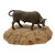 Mid 20th Century Bronze Bull on Stone Base For Sale