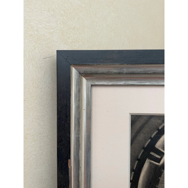 1960s Machine Age Modernism Graphite Drawing For Sale - Image 5 of 8