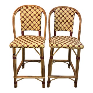 Maison Drucker French Bistro Bar Stools - A Pair For Sale