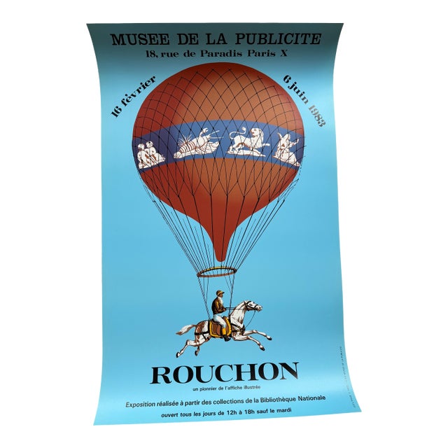 Jean Alexis Rouchon (1801-1878), Rouchon, 1983, Copyright 1983/Ucad Musee De La Publicite, Original Vintage Exhibition Poster, Printed in France For Sale