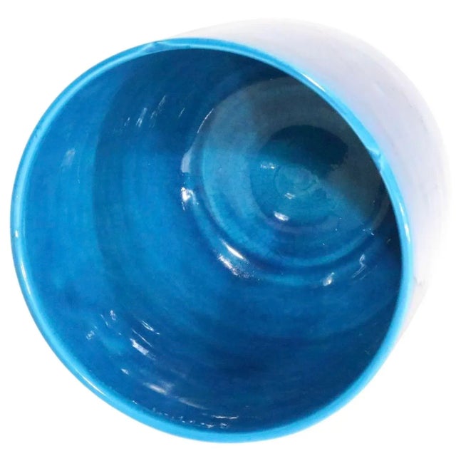 Vintage French Blue Craquelure Vase For Sale - Image 11 of 13