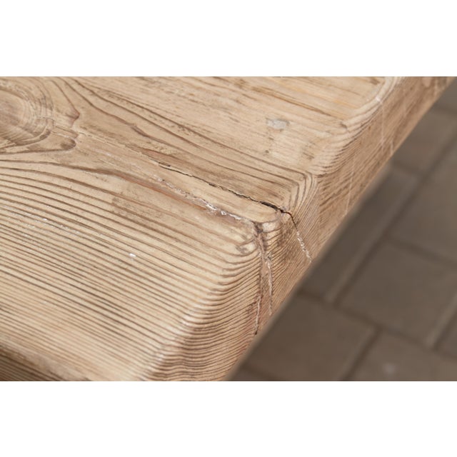 The Marseille, 96" Long Reclaimed Wood Pedestal Table For Sale - Image 10 of 13