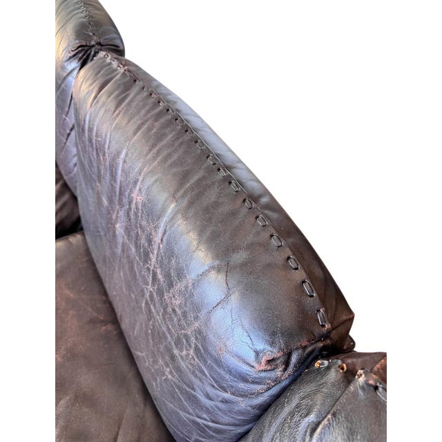 Brown DS-31 3-Seater Sofa in Brown Leather on Cantilever Legs from de Sede, Switzerland, 1970s For Sale - Image 8 of 9