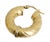 Pair of 19.2K gold hoop earrings. Portuguese; 20th century; in 19.2 kt gold; hollow satin-finished body. with 'deer'...