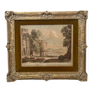 Early 19th Century Hand Colored Engraving, After Claude Lorrain