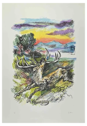 Renato Guttuso, Homage to Albrecht Durer, Lithograph, 1980s