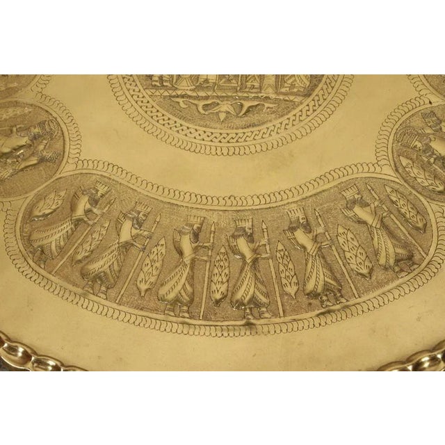 Large Brass Persian Hanging Tray For Sale In Palm Springs - Image 6 of 10
