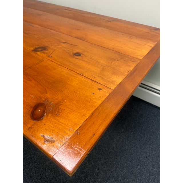 Late 1900’s Farmhouse Pine Hutch Table For Sale - Image 10 of 10