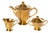 Vintage Mid-Century Modern Pickard China Gold Tea Set - 3pcs For Sale
