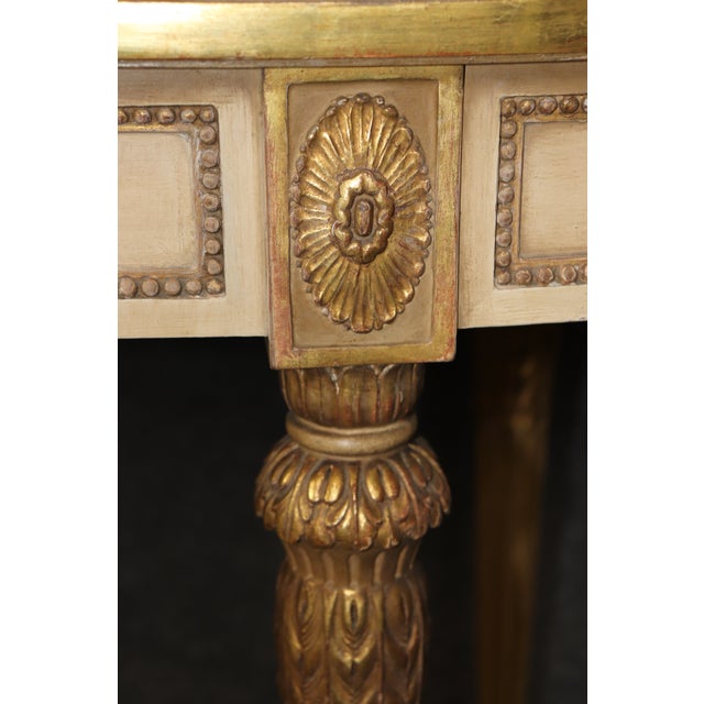 1940's Maison Jansen Louis XVI Directiore Style Painted Flip Top Console Table For Sale - Image 13 of 13