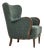 Vintage Danish Lounge Chair in Green Furniture Velour and Beech Wood, 1960s For Sale