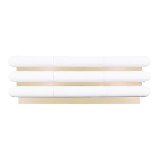 Vintage Sculptural Lacquered and Brass Dresser For Sale