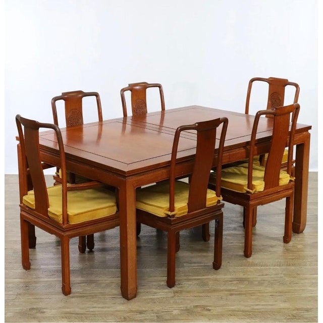 Mid 20th Century George Zee & Co. Anglo-Chinese Teak Extendable Dining Chairs - Set of 8 For Sale - Image 10 of 10