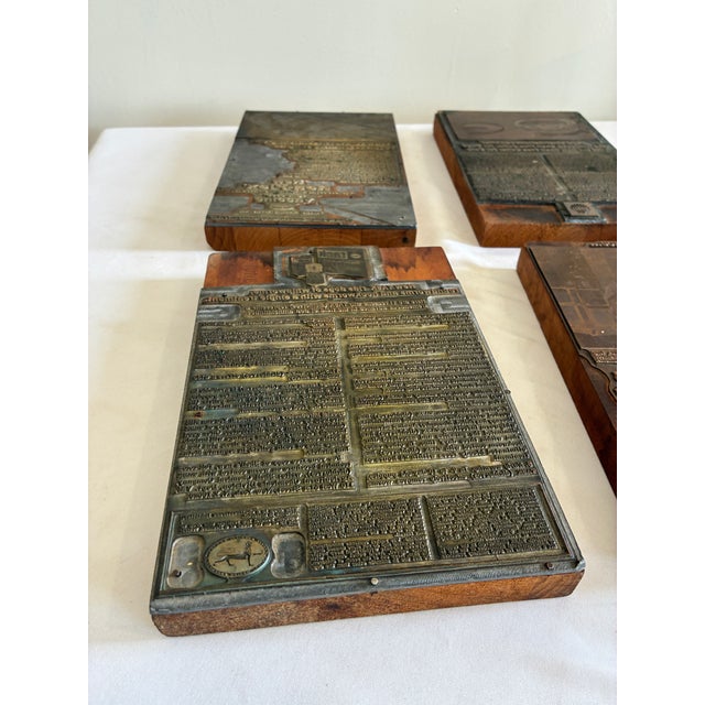 Set of 4 Antique Letterpress Advertising Printer’s Blocks For Sale - Image 10 of 13